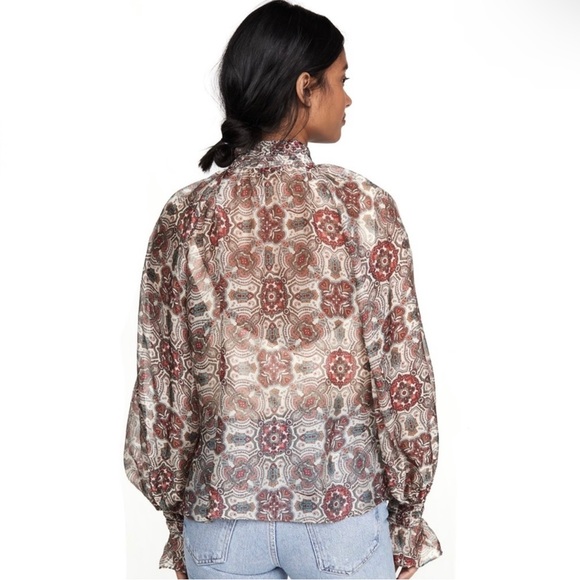 NEW RAMY BROOK LONG SLEEVE PRINTED BLOUSE - Picture 7 of 9